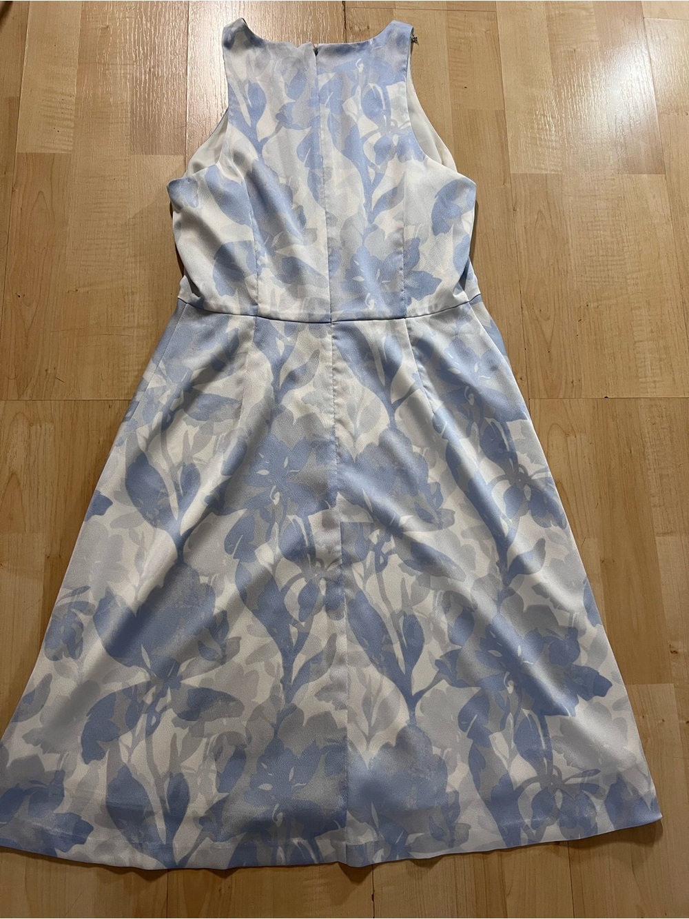 Banana Republic Blue White Floral Halter Mini Dress Fit And Flare Size 2 Summer - Picture 6 of 6